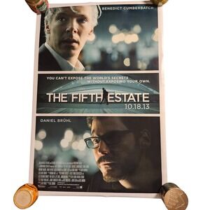The Fifth Estate 2013 Promo Movie Poster 27x40 Benedict Cumberbatch D. Bruhl D/S